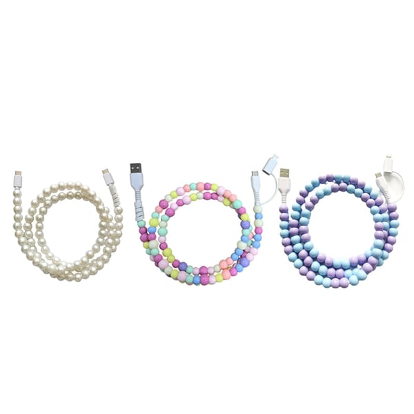 Kreatives 2-in-1-Datenkabel mit Perlen