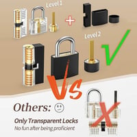 37-Piece Waterproof Lock Pick Set with Stainless Steel Keys