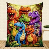 Flannel Dinosaur Nap Blanket