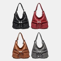 Multi-Pocket Vintage Shoulder Bag