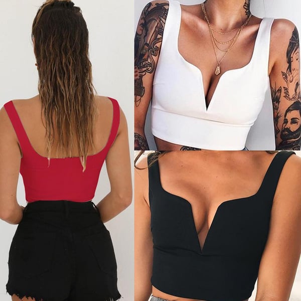 Schlanker V-Ausschnitt, sexy Unterwäsche Kleines Top