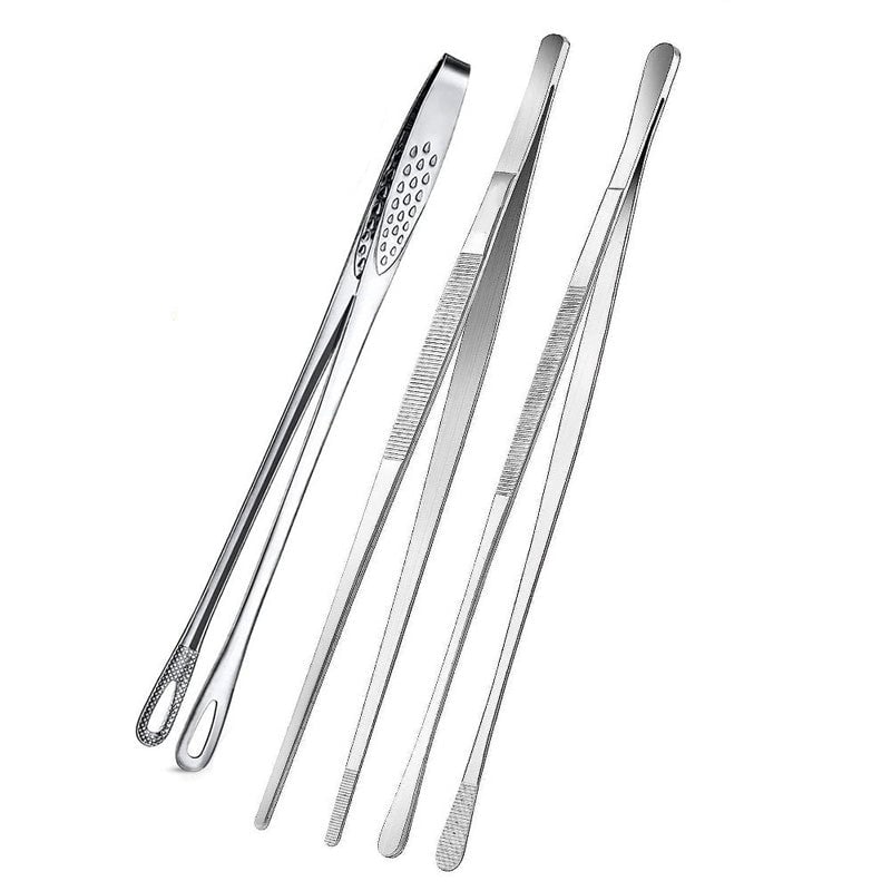 3 PCS Stainless Steel Kitchen Tweezers