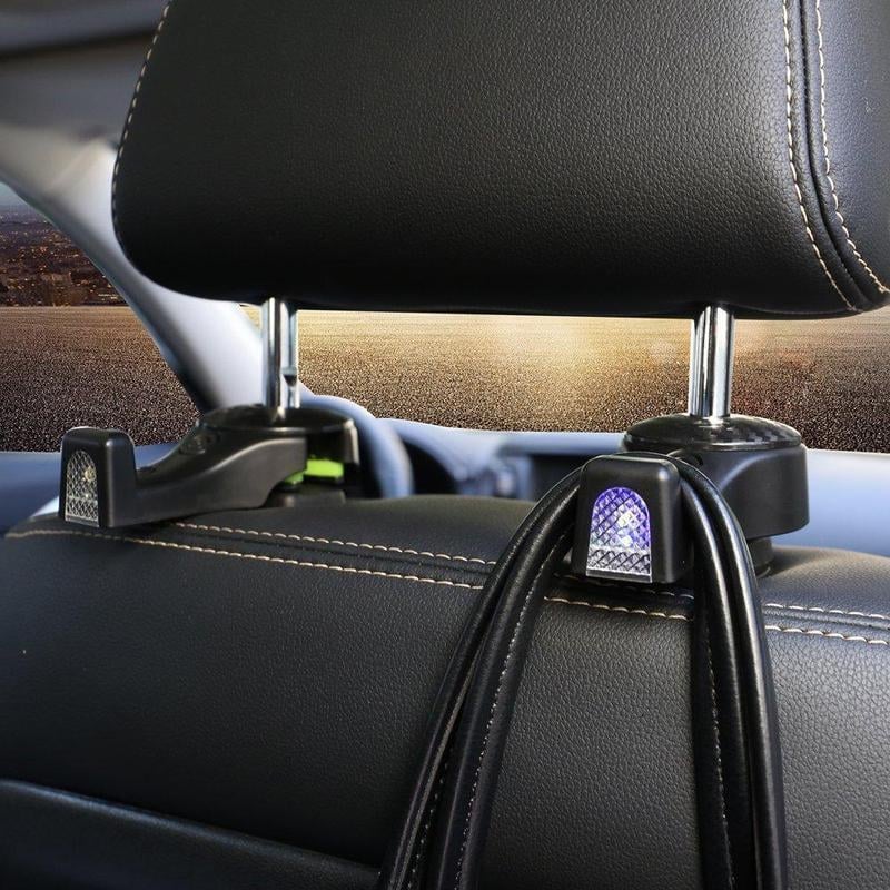 Gancho trasero para asiento de coche con soporte para teléfono móvil (2 piezas)