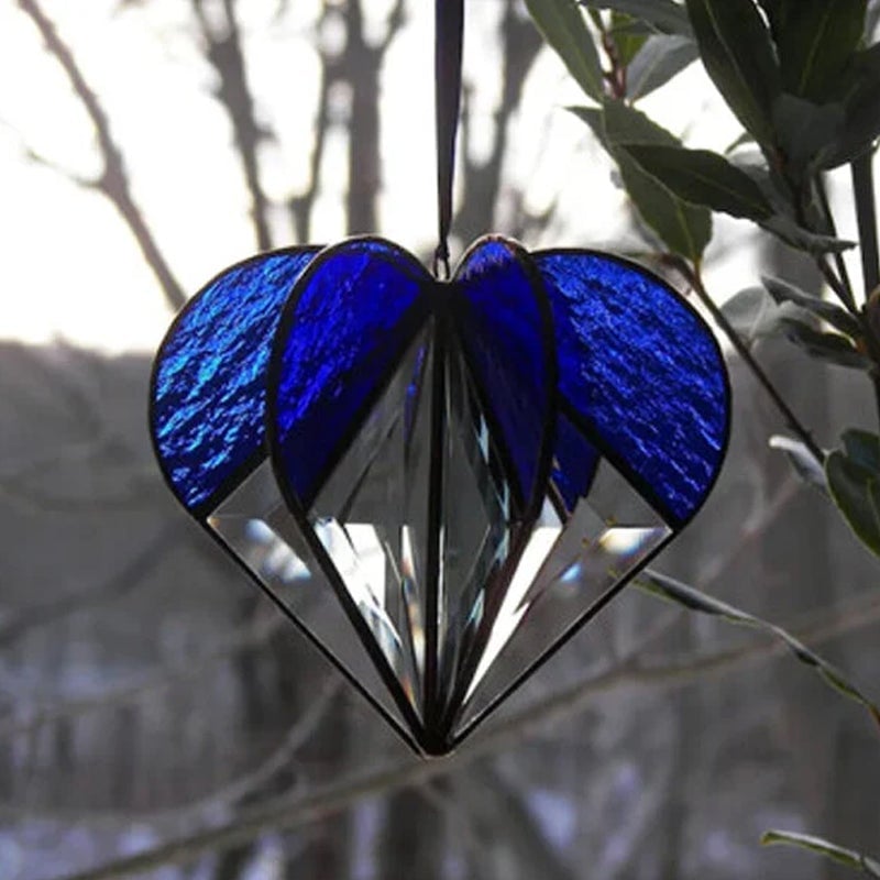 Attrape-soleil en forme de coeur teinté