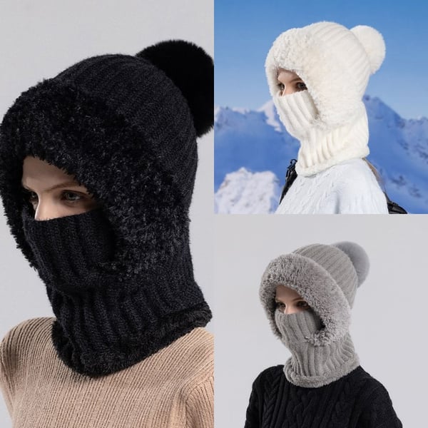 Women's Knitted 3-in-1 Cold-Proof Hat