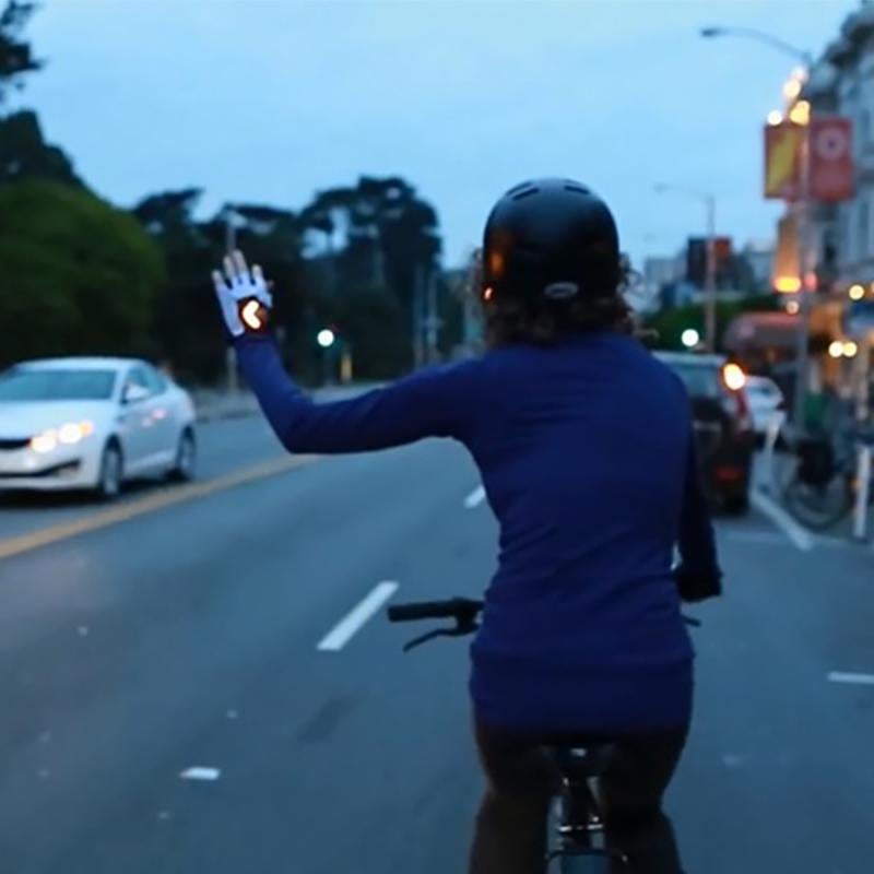 Fahrradhandschuhe mit Blinker