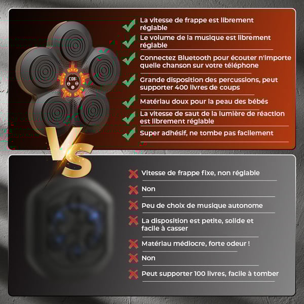 Machine de boxe musicale intelligente pour adultes et enfants