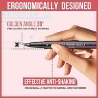 2-in-1 Dual-Ended Eyebrow Pen with Micro-Fork-Tip Applicator and Precise Brush-Tip
