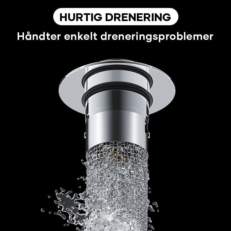 Gulvavløpsfilter i rustfritt stål