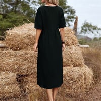 Loose Cotton Linen Dress