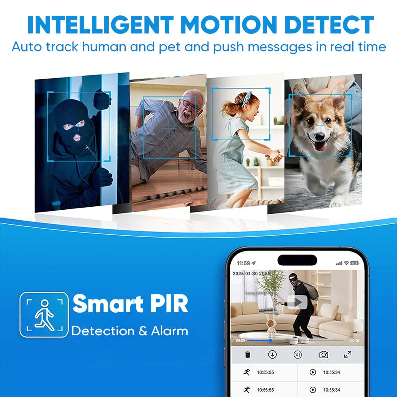 Wireless Indoor Camera for Home Security