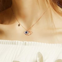 S925 Silberhalskette mit Teufelsauge  Inspiriert von Duo Evil Eye