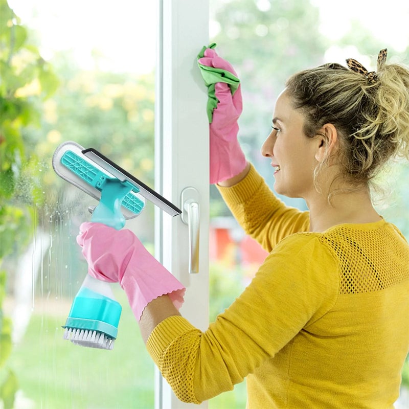 Scrape-and-Wipe Window Cleaner