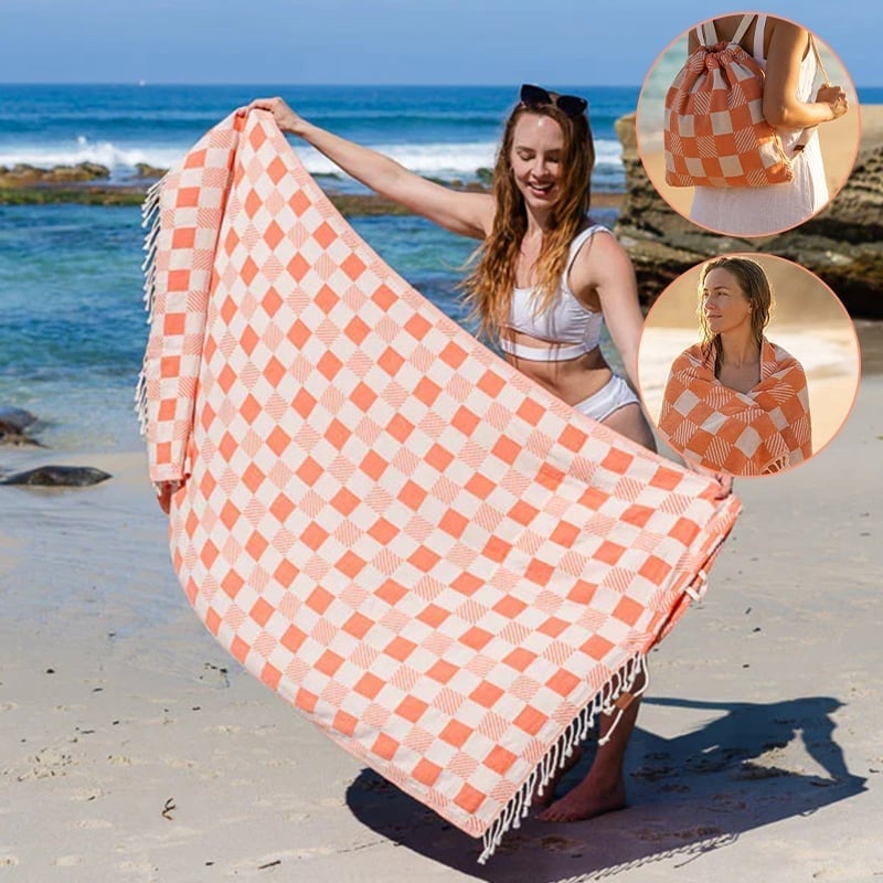 2-in-1 Convertible Beach Towel Bag