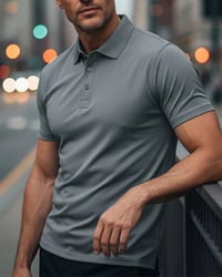 T-Shirt Herren Schnelltrocknend Kurzarm Revers