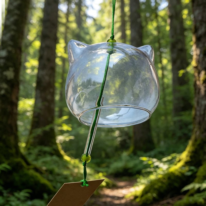 Whimsical Glass Doodle Wind Chimes Outdoor Decor