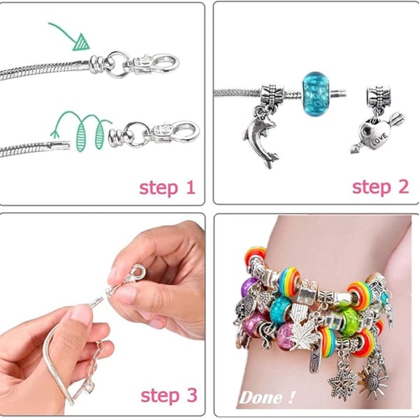 Sakerplus Girls Charm Bracelet Making Kit