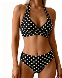 Todelt Bikini Prikket Halsringning