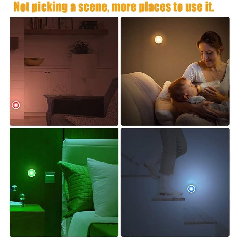 Sakerplus Battery Powered Night LED Light