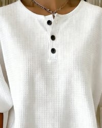 Waffle Loose Casual Top