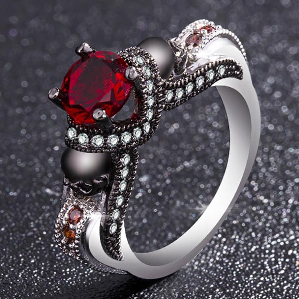 New Black Skull Ring