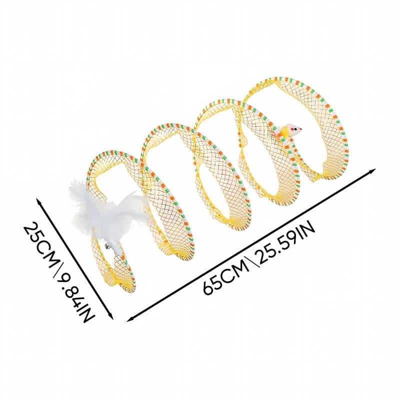 Collapsible Spiral Cat Tunnel Toy