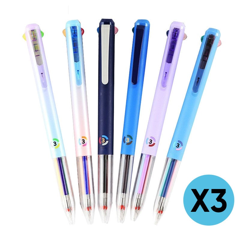 Three-Color Retractable Gel Pen