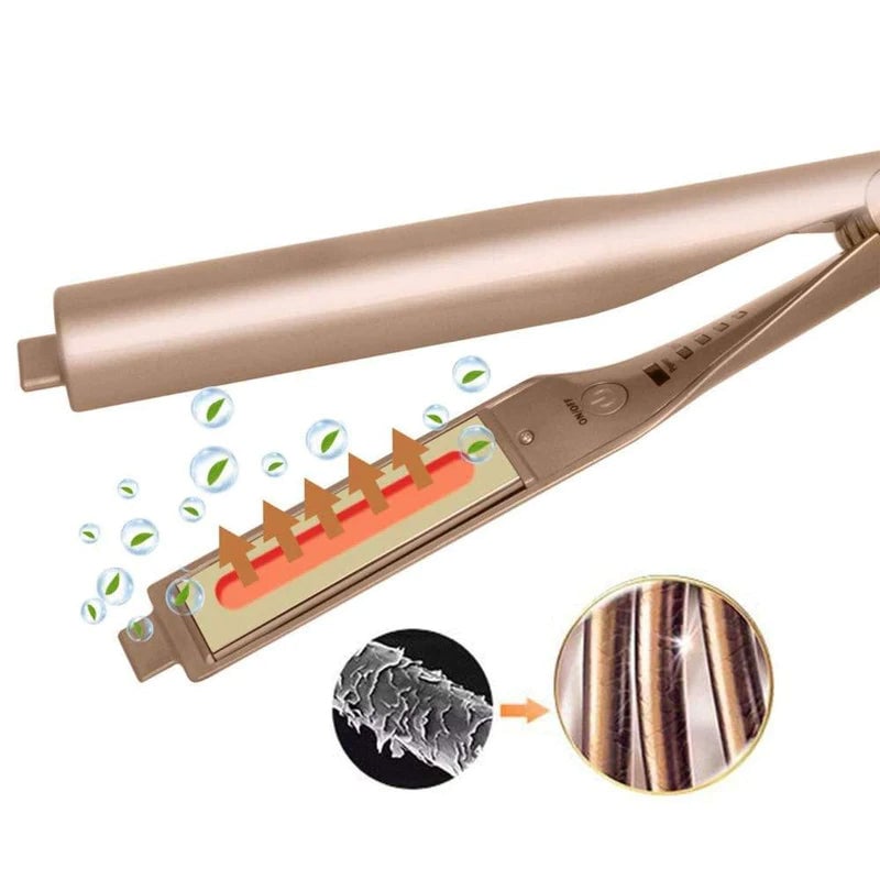 2-in-1 Hair Straightener Spiral Wave Curler