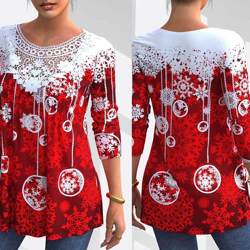 Dames Kerstmis Kanten Tuniekjes