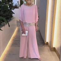 Sequined Colorblock Elegant Two-piece Set