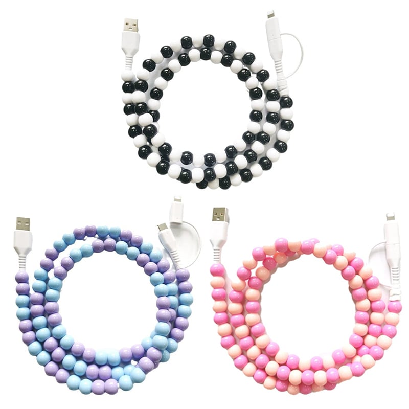 Beaded 2-in-1 Data Cable