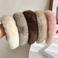 Warm Faux Mink Plush Headband