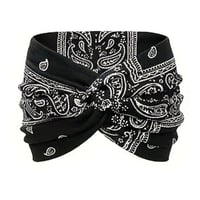 Printed cross yoga headband