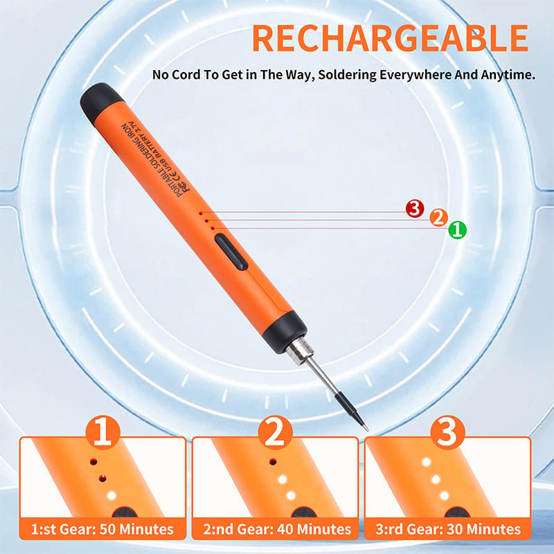 Portable USB Rechargeable Soldering Kit
