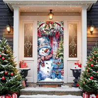 Christmas Door Curtain Atmosphere Banner