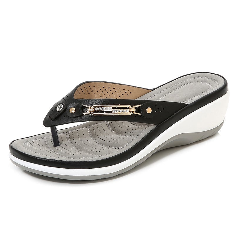 Sandalen met metalen gesp