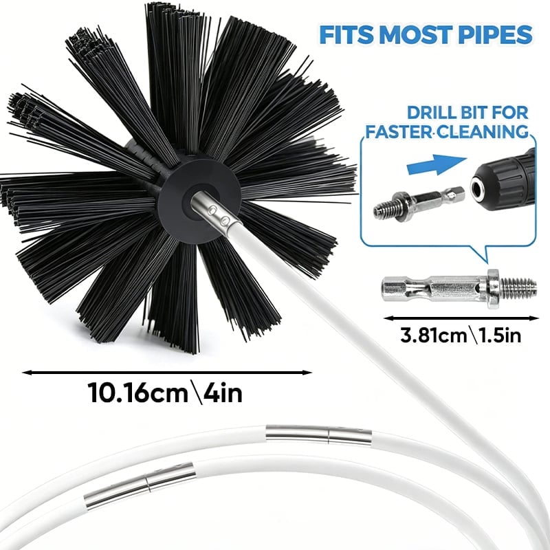 Felt Chimney Brush Cleaning Kit