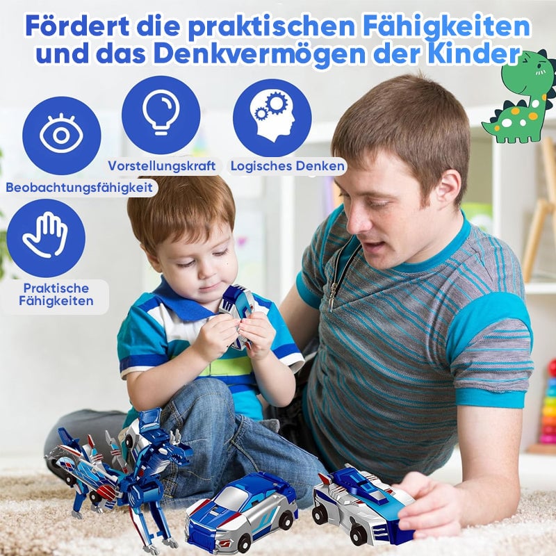 2-in-1 Magnetische Autos: Drachen und Einhörner