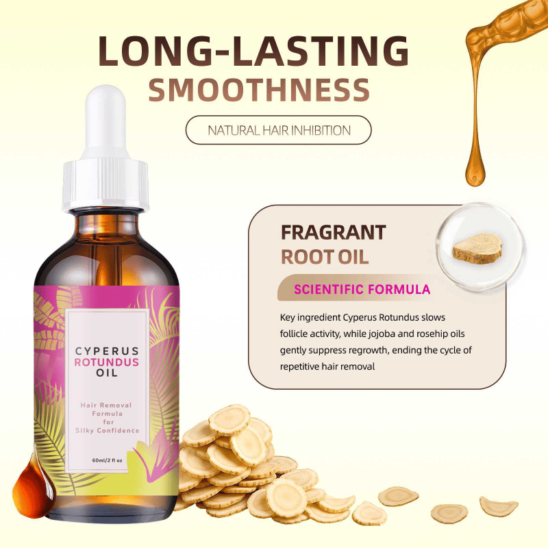 Cyperus Rotundus Oil for Natural Permanent Hair Reduction