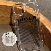 Bible Number Pattern Clear Phone Case