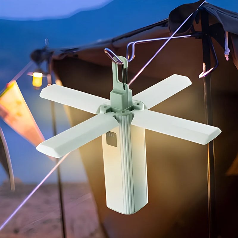 Vierflügelige faltbare Campinglampe