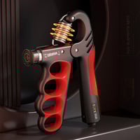 Adjustable electronic counting strength grip