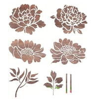 🔥DIY Decoration🌻 - Garden Fence Large Flower Drawing Stencils