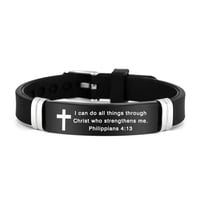 Inspirational Quote Bible Verse Cross Bracelets