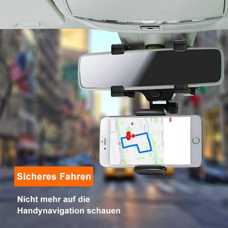Porta telefono per specchietto retrovisore auto