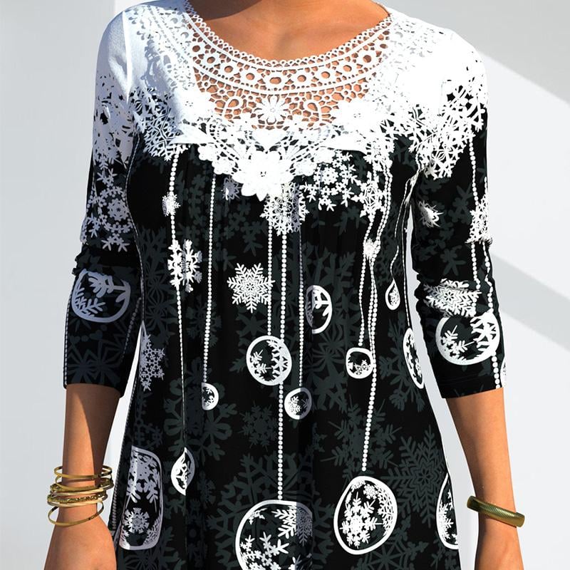 Dames Kerstmis Kanten Tuniekjes