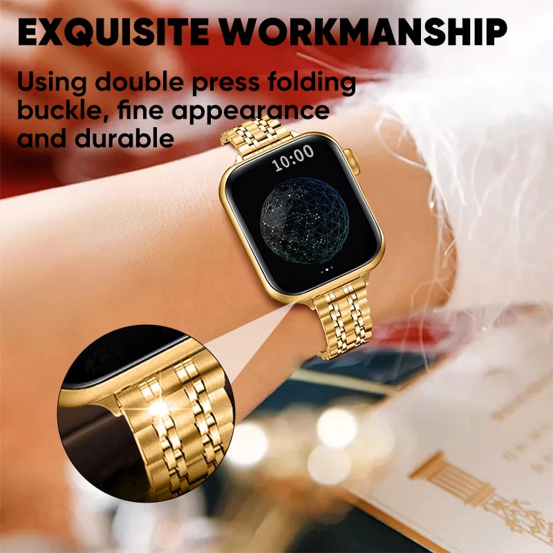 ​​iWatch Butterfly Clasp Metal Case Band