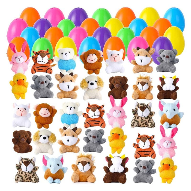 Prefilled Easter Eggs, Filled with Plush Animal Toys(28 pcs/set)