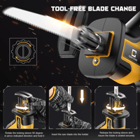 Sakerplus Battery-compatible wireless reciprocating saw