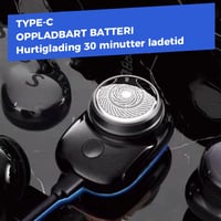 Bærbar elektrisk barbering med lomme